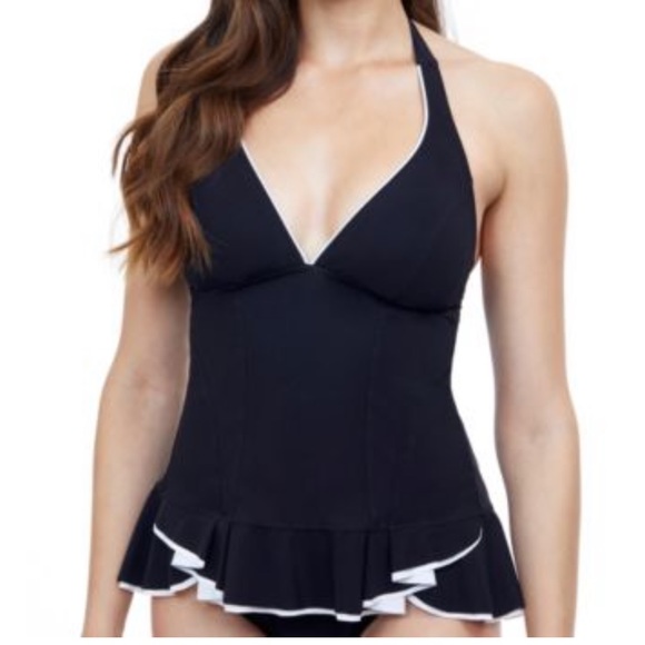 Profile by Gottex belle curve halter tankini top size 8 - Picture 1 of 6